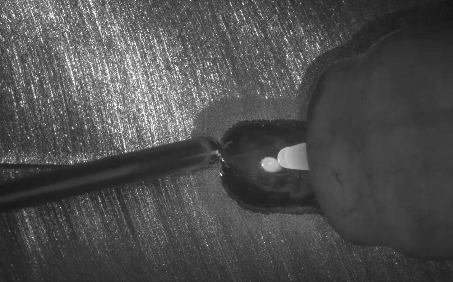 Close-up of a welding area recorded with a Smartmetal camera